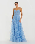Embroidered Sweetheart Neck A-Line Gown