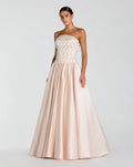 Light Pink Embellished Strapless Ball Gown