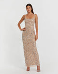 Embellished Scoop Neck Gown