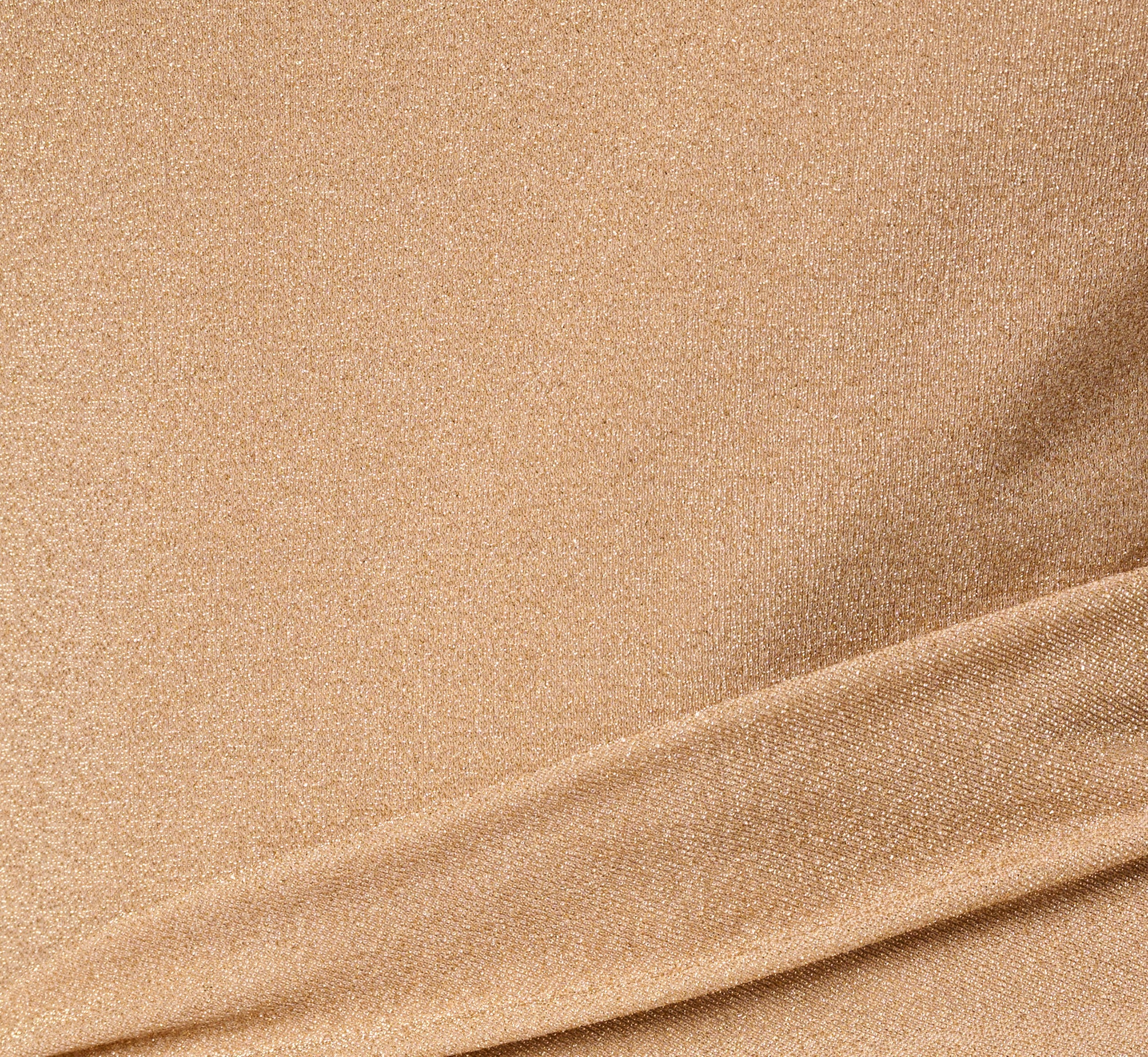 Metallic Stretch Knit Draped Gown In Light Gold