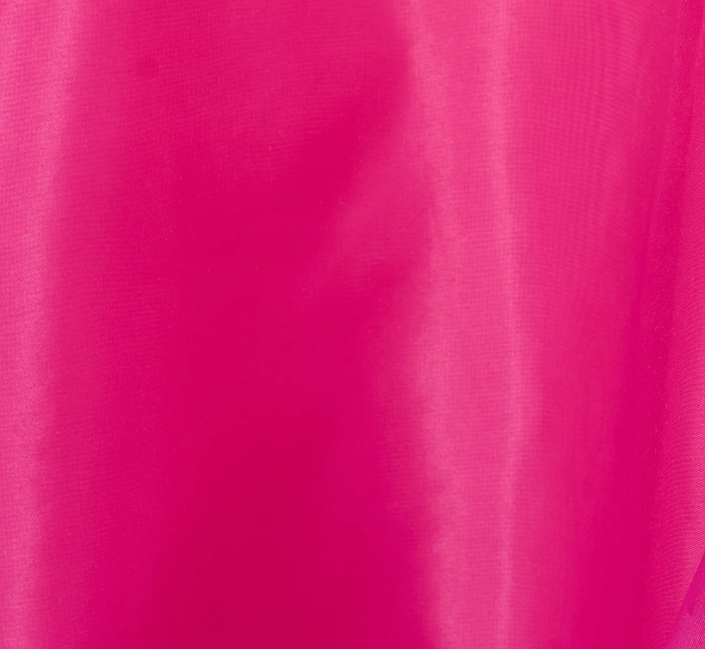 One Shoulder Tulle Cascade Gown In Lipstick