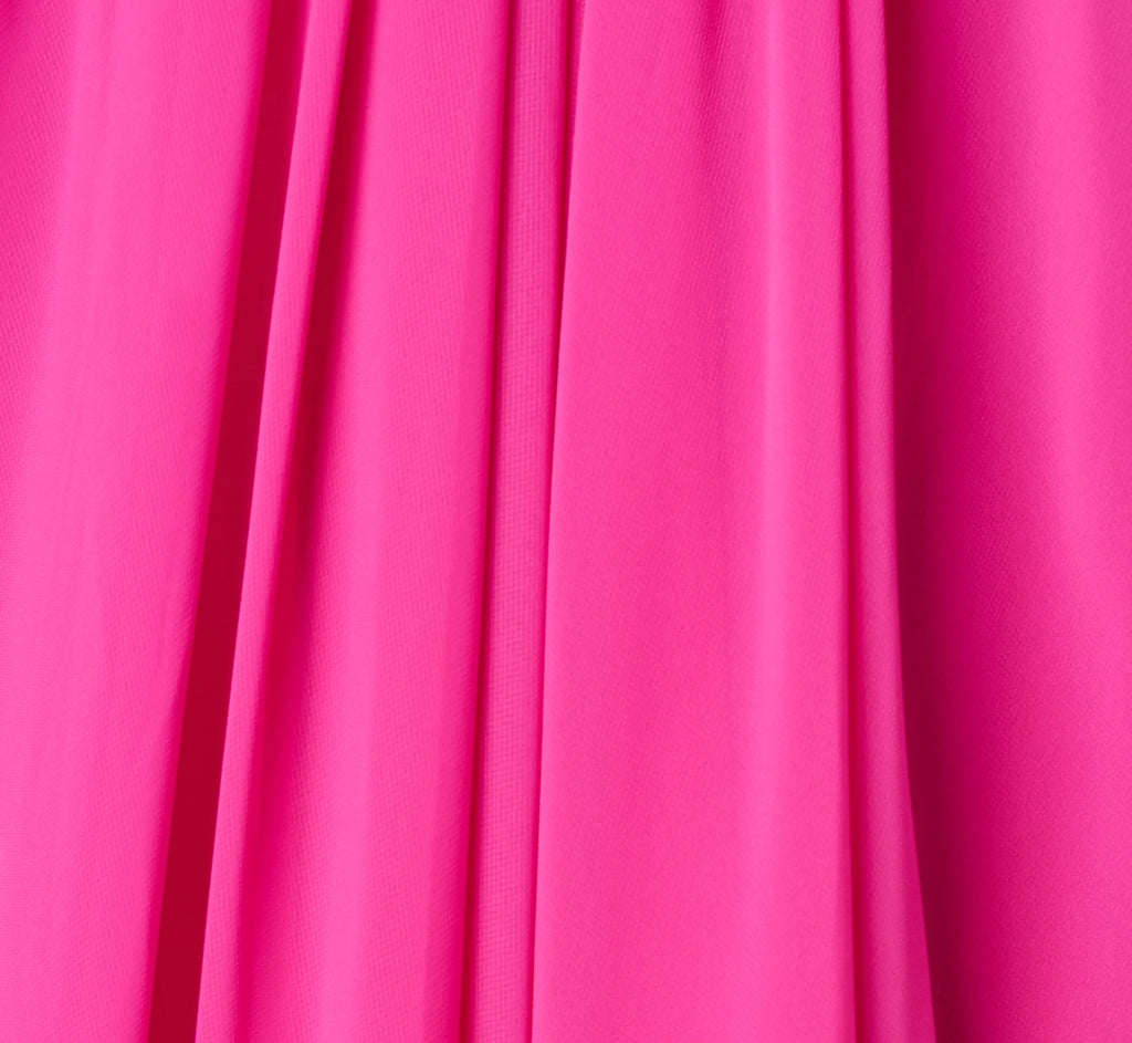 Strapless Chiffon Trapeze Gown In Pink Flame
