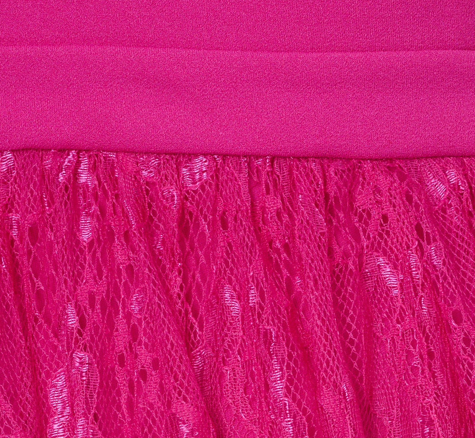 Sleeveless Square Neck Tiered Lace Midi Dress In Electric Passion