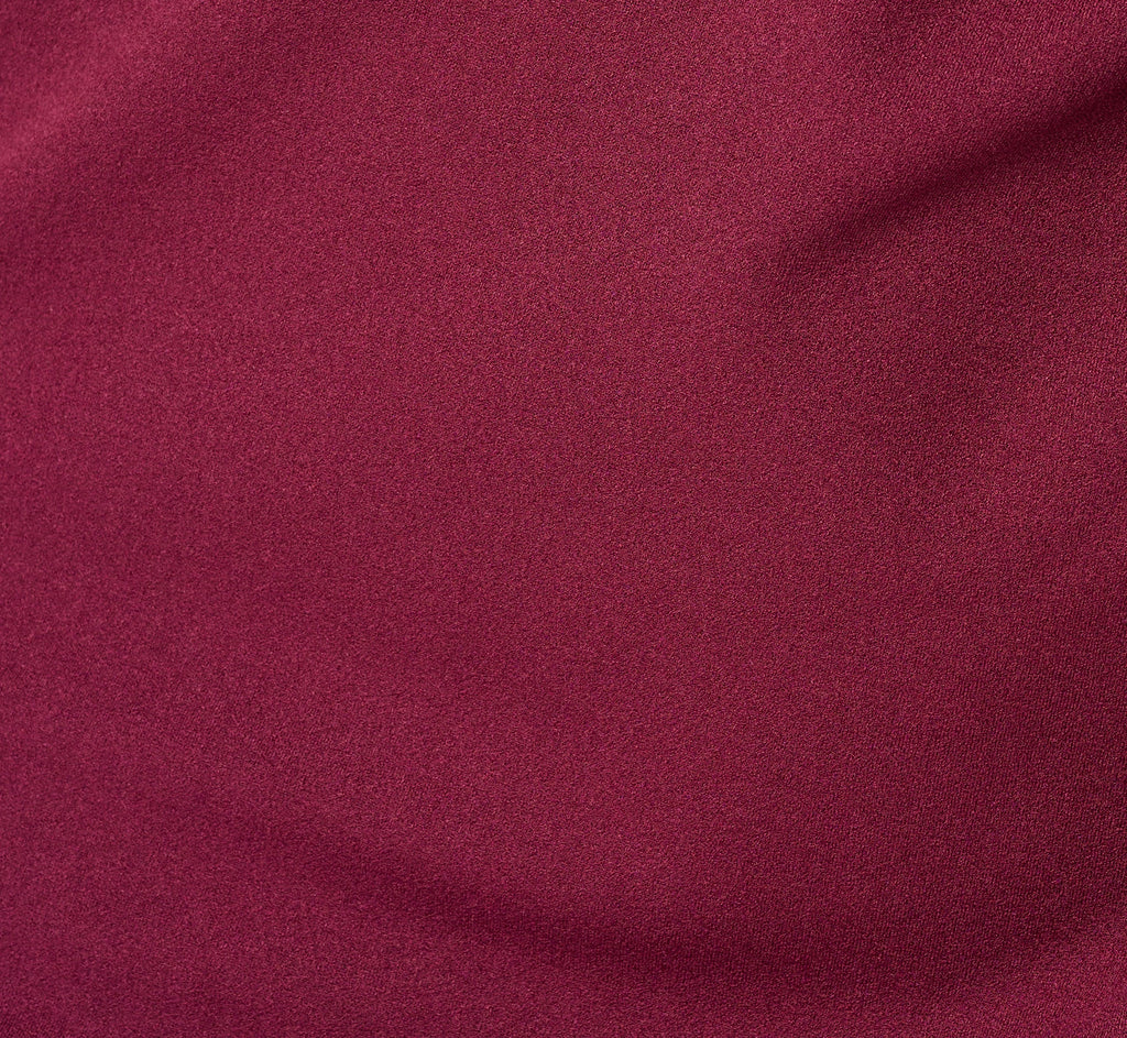 Plus Size Bow Accent Stretch Wrap Dress In Cabernet